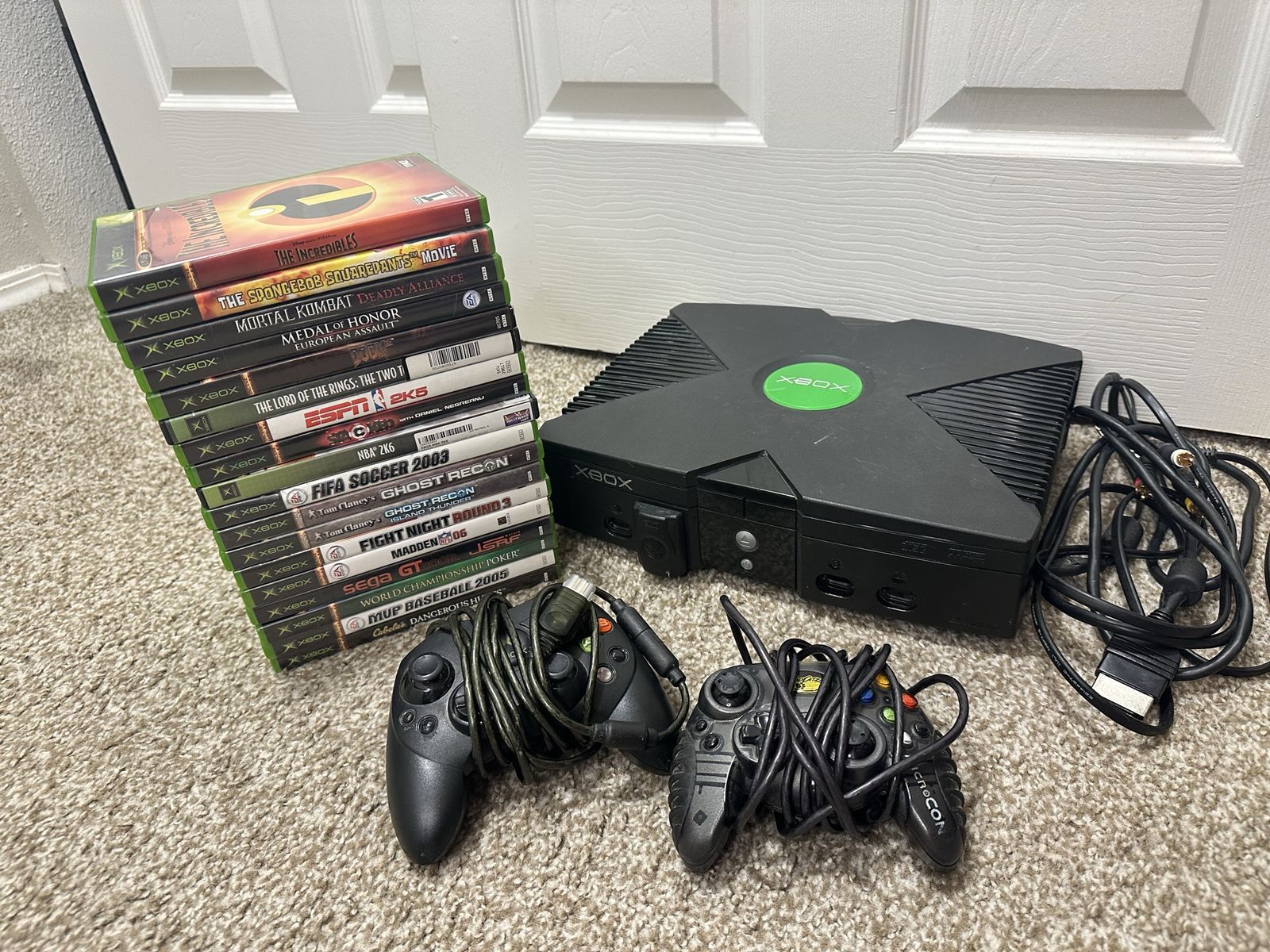 Microsoft Original Xbox Console Bundle with 2 Controllers and 15 Games