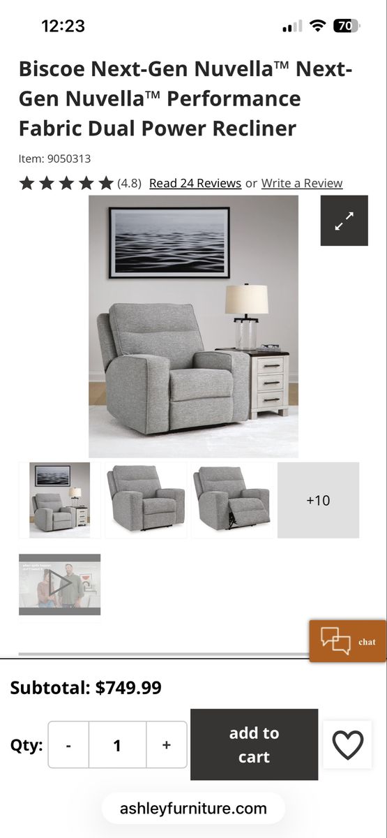 NEW - Dual Power Recliner