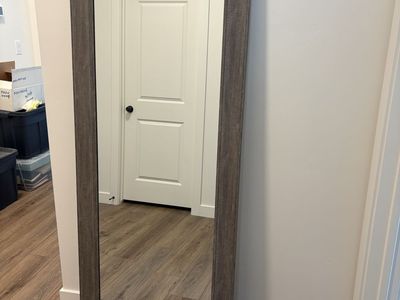Rectangle Full-Length Floor/Wall Mirror, Gray