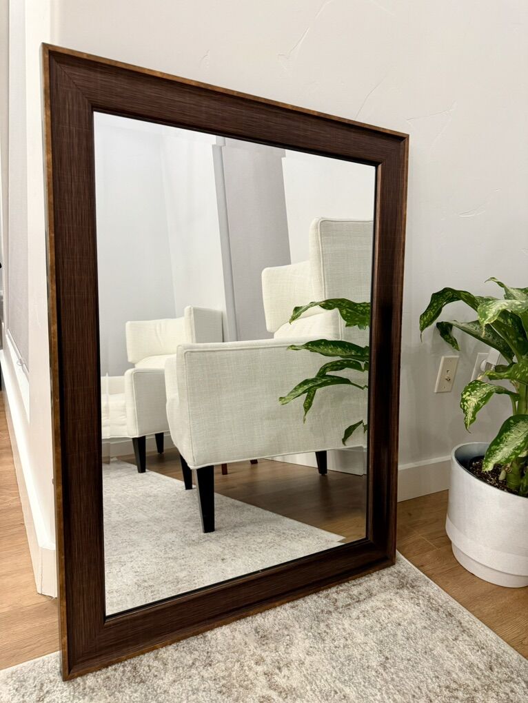 Modern Rectangular Mirror- Brown/ Bronze Finish
