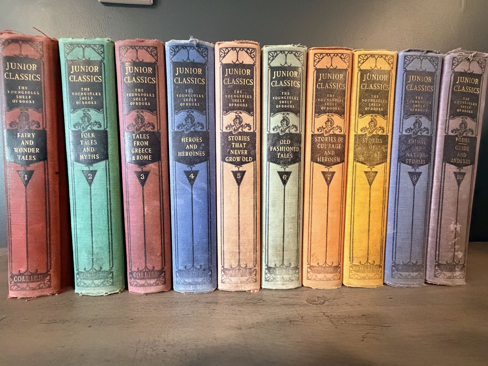 Vintage 1918 Junior Classics – Complete 10-Volume Set