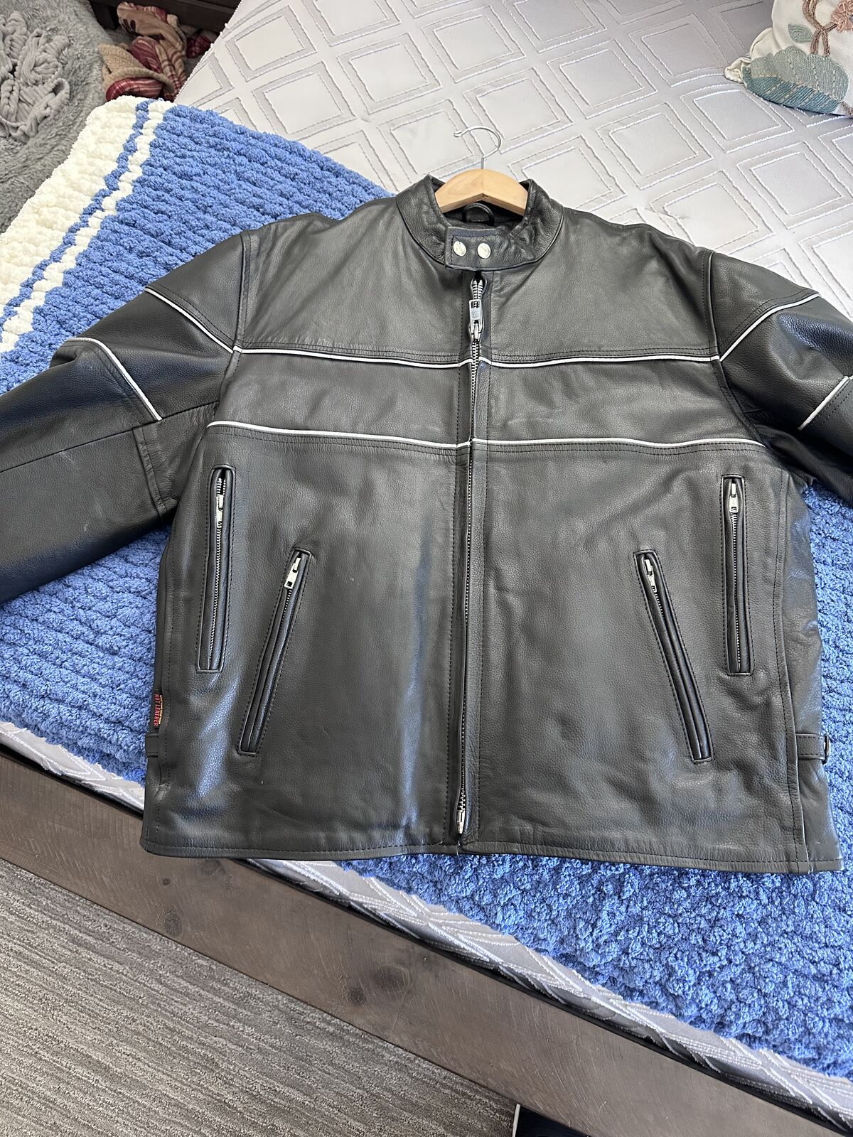 Leather riding jacket