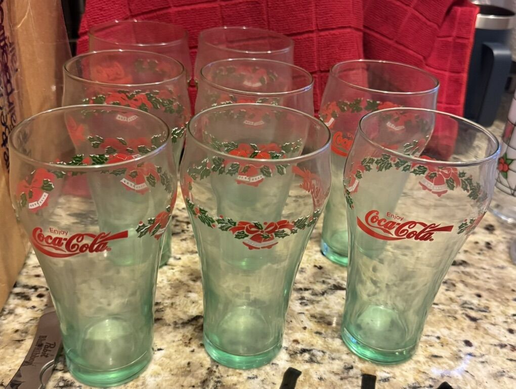 Vintage Coca-Cola Christmas Glassware
