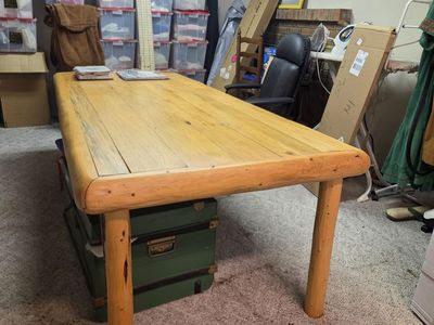 Log Kitchen Table 8' X 40"