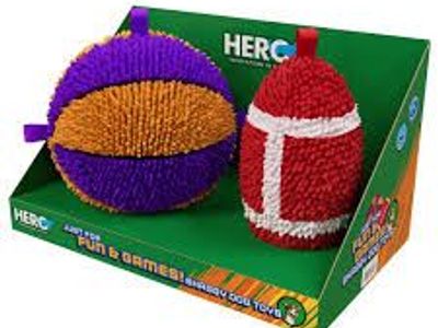 Caitec Hero Ball 2-Pack 8" Plush Dog Toys 1931883 #105066