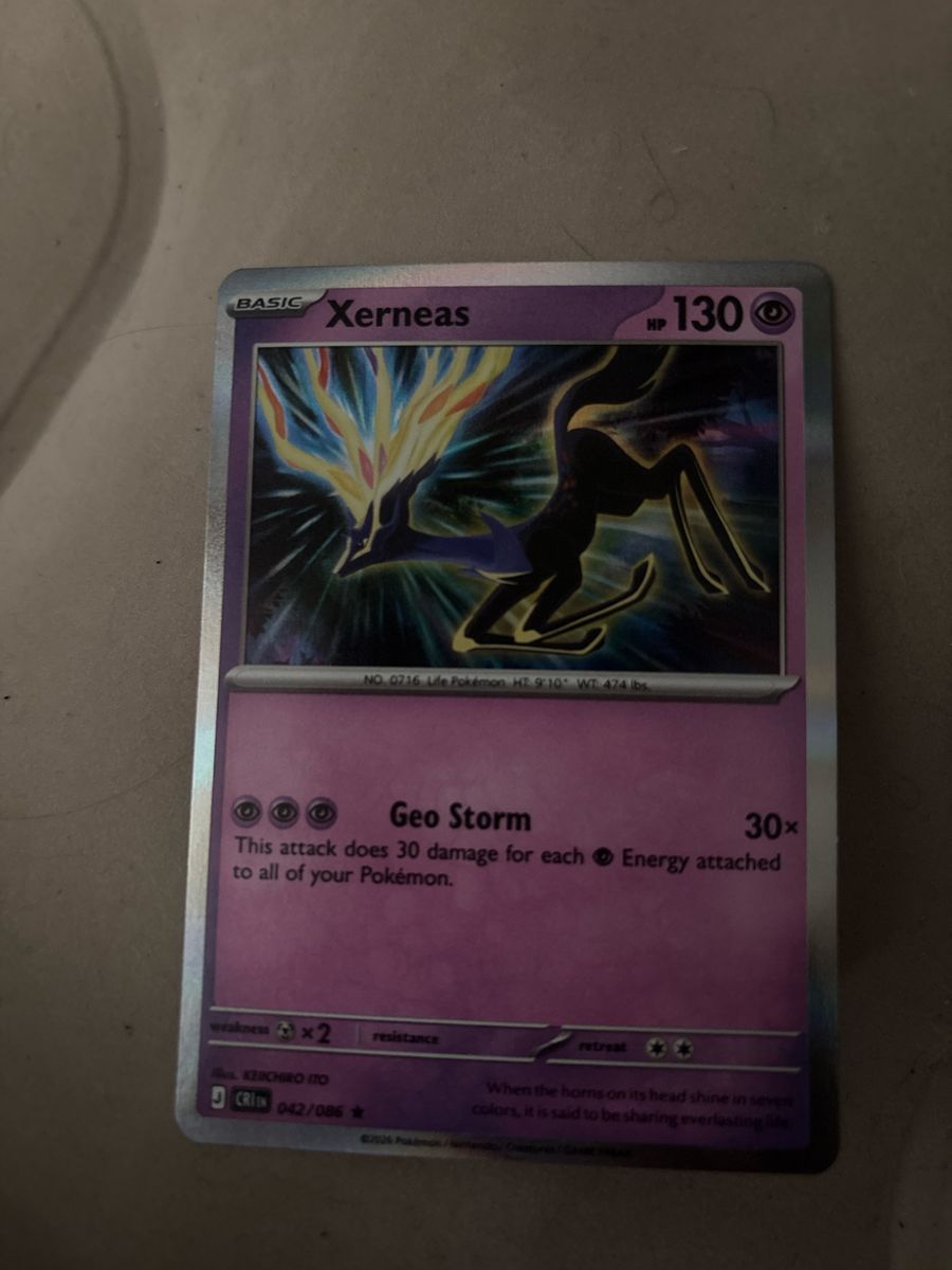 Pokemon TCG Xerneas 042/086 Holo Rare Card