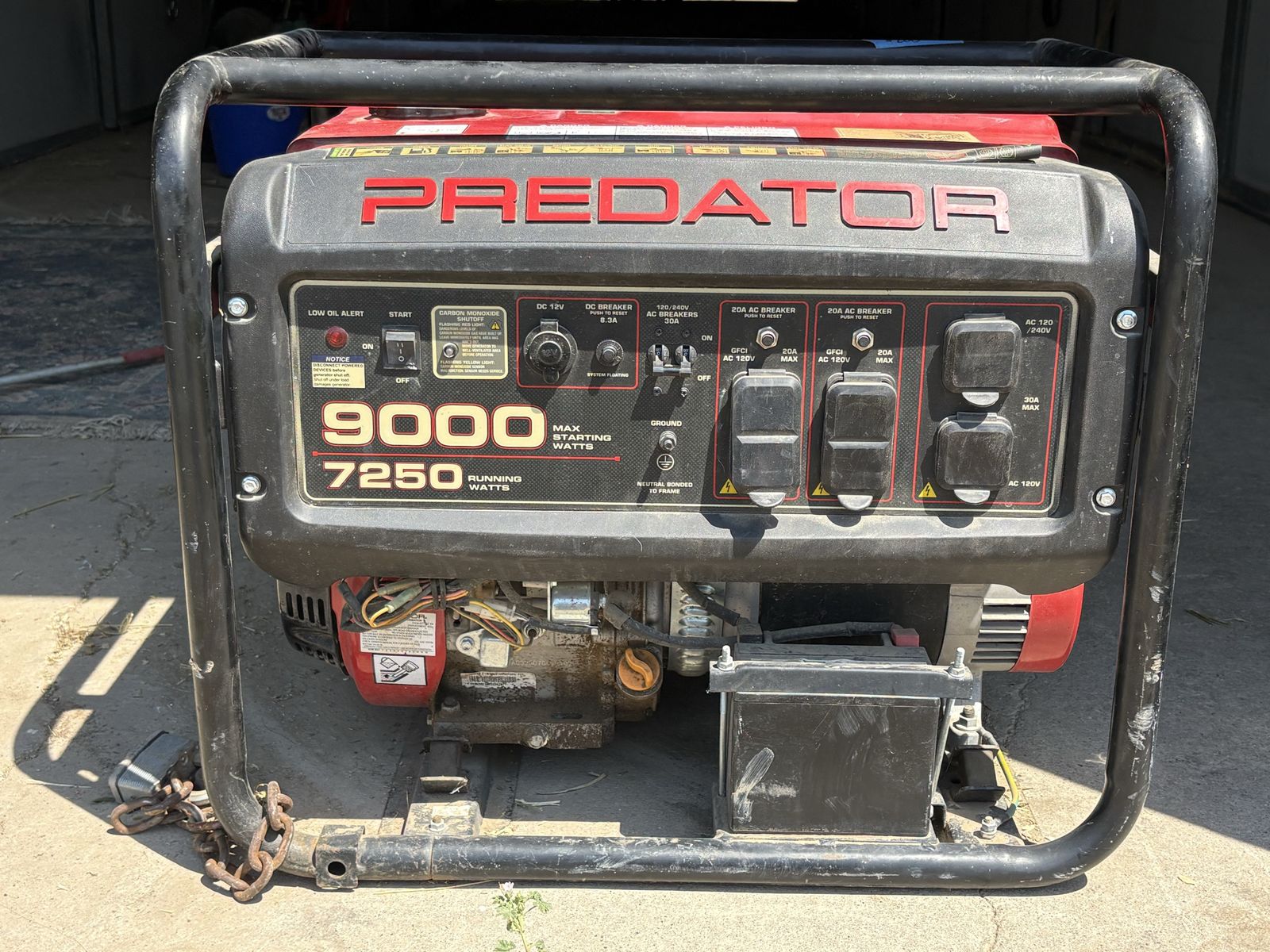9000 W predator generator.