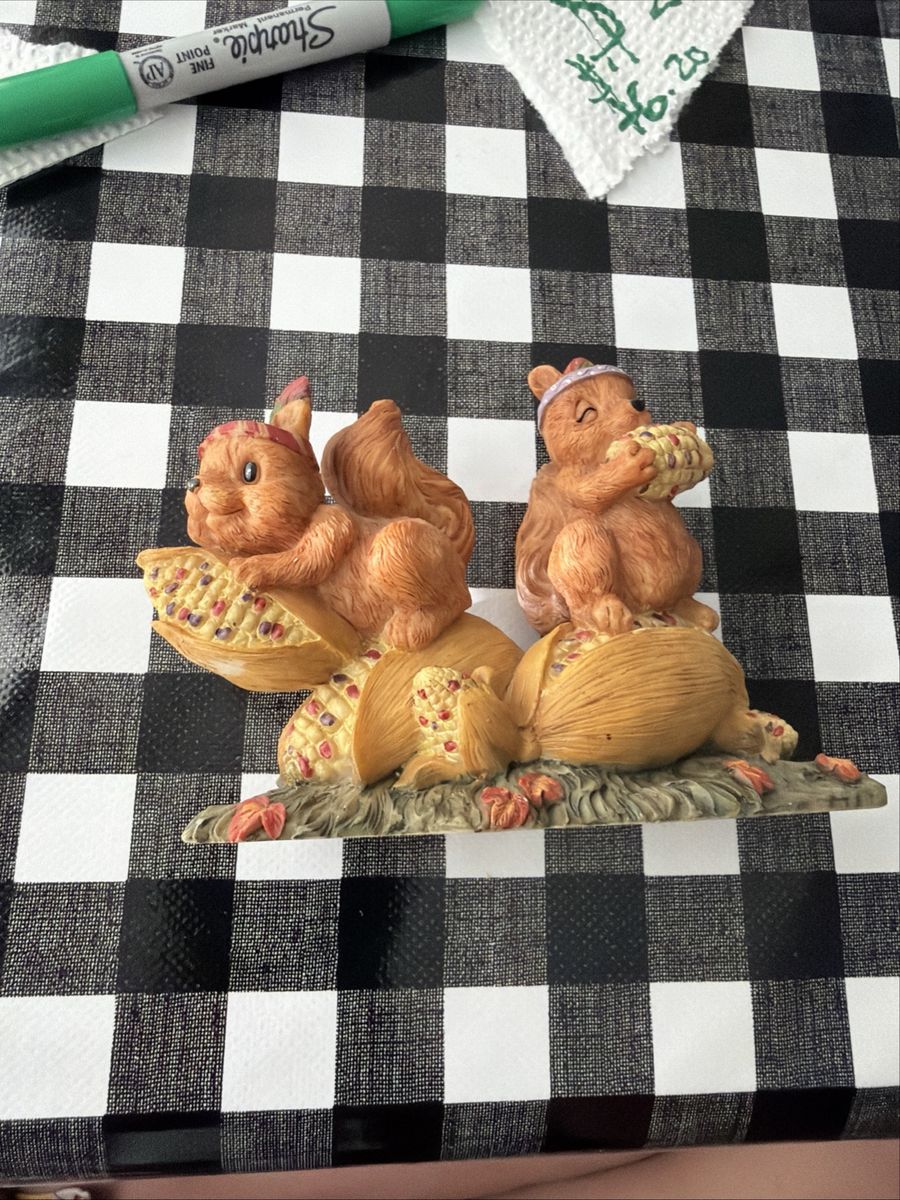 Vintage Thanksgiving Squirrel Harvest Figurine
