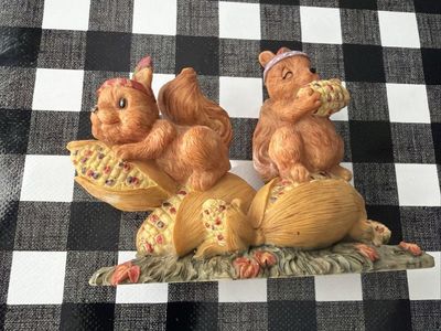 Vintage Thanksgiving Squirrel Harvest Figurine