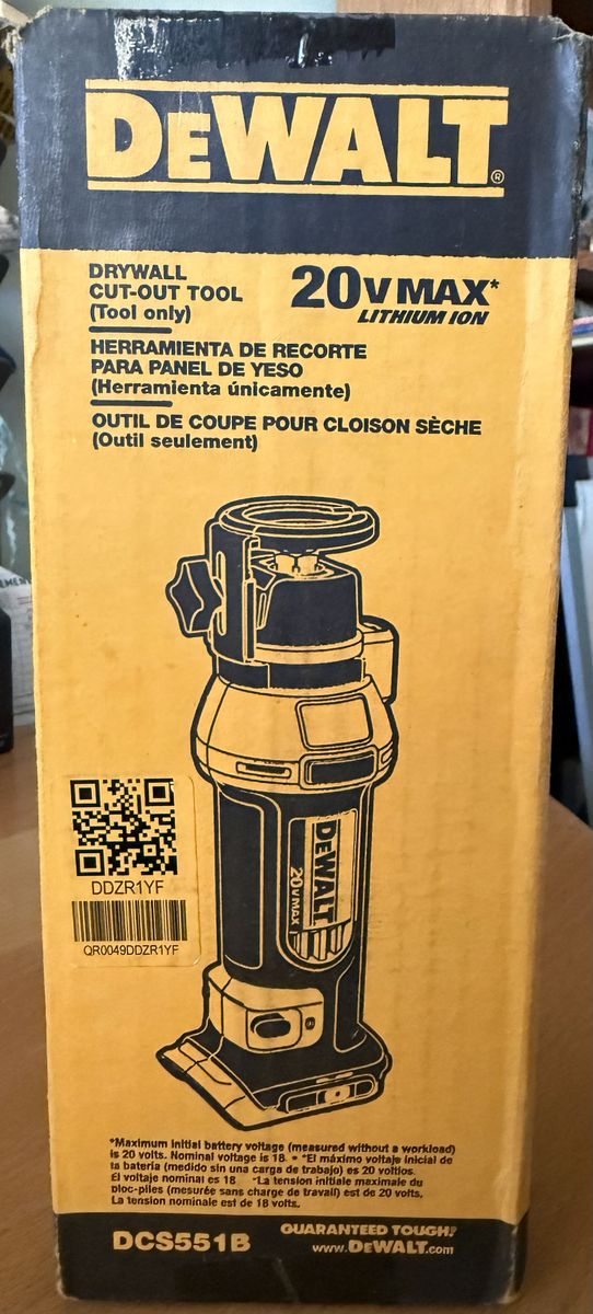 DeWALT 20vMax Drywall Cut-Out Tool (Tool only) DCS551B