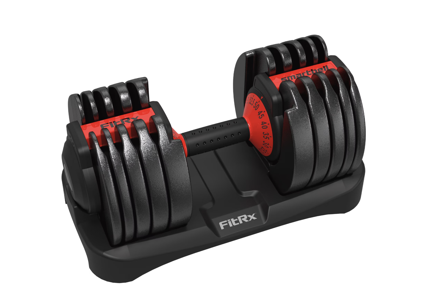 New in box FitRx Adjustable Dumbbells, 52.5lb SmartBell Dumbbell with Quick-Select Weights