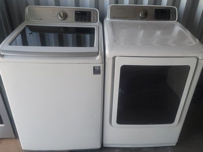 Samsung topload washer and electric steam dryer set free curbside delivery in the slc area