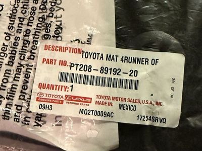 NEW Toyota 4Runner 2023 cloth floor mats.