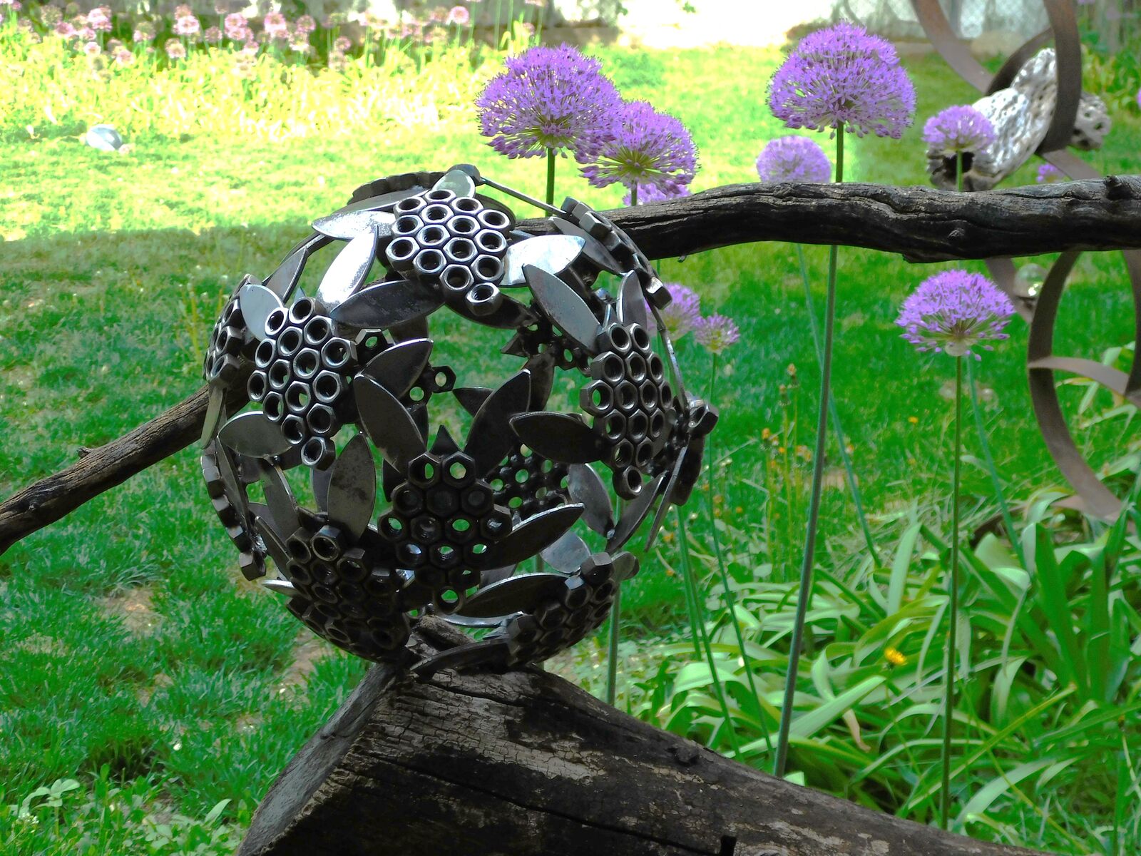 Sea Turtle Ball, made from steel.