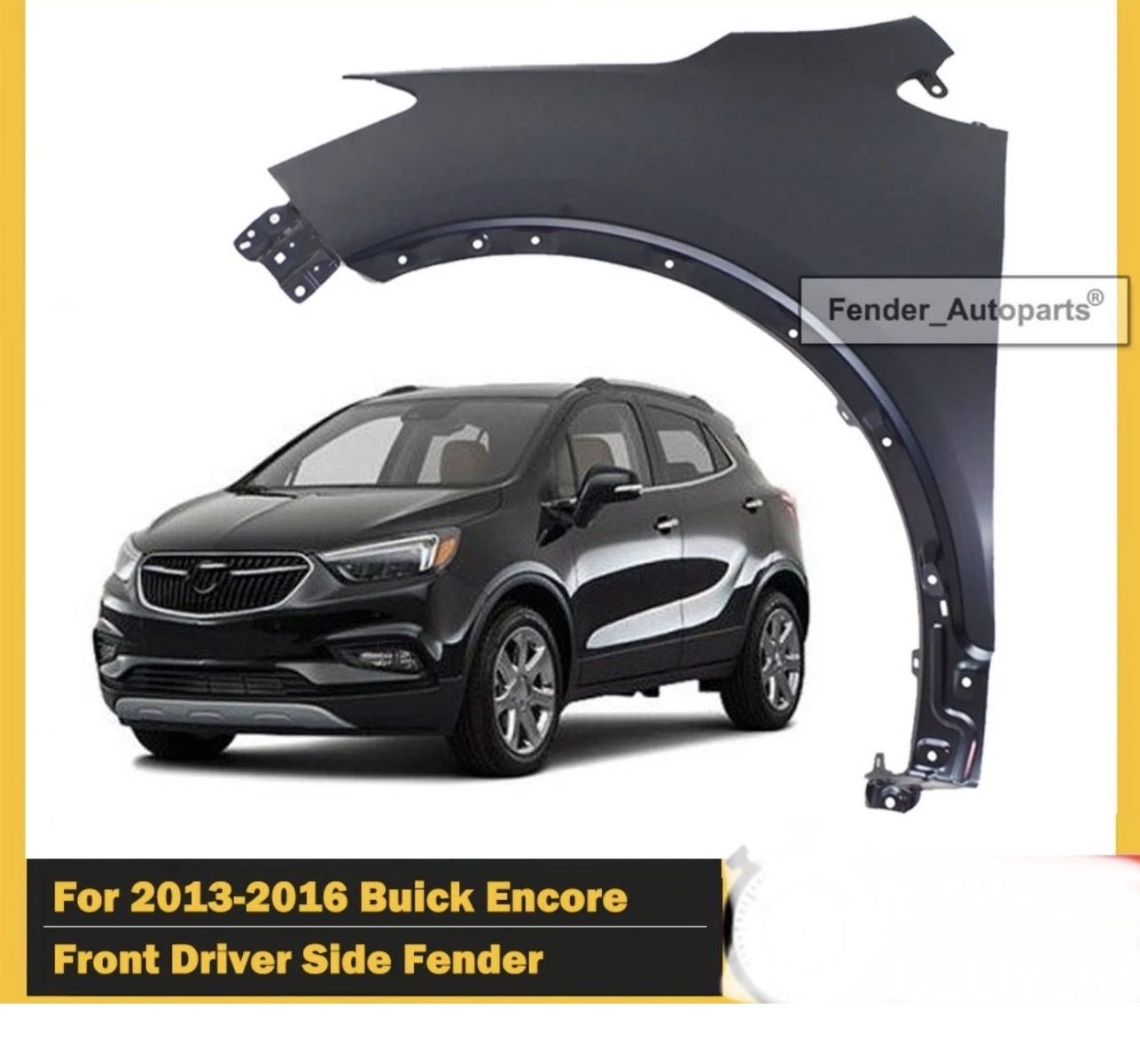 Fender Autoparts Front Driver Side Fender for 2013-2016 Buick Encore, Primered