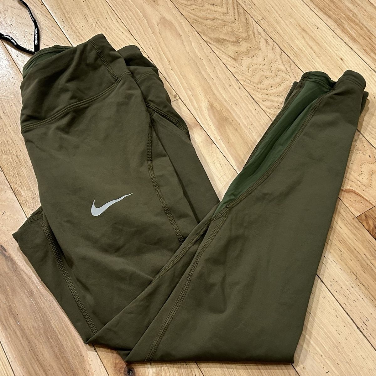 Nike Running Dri-Fit Olive Green Leggings Pants
