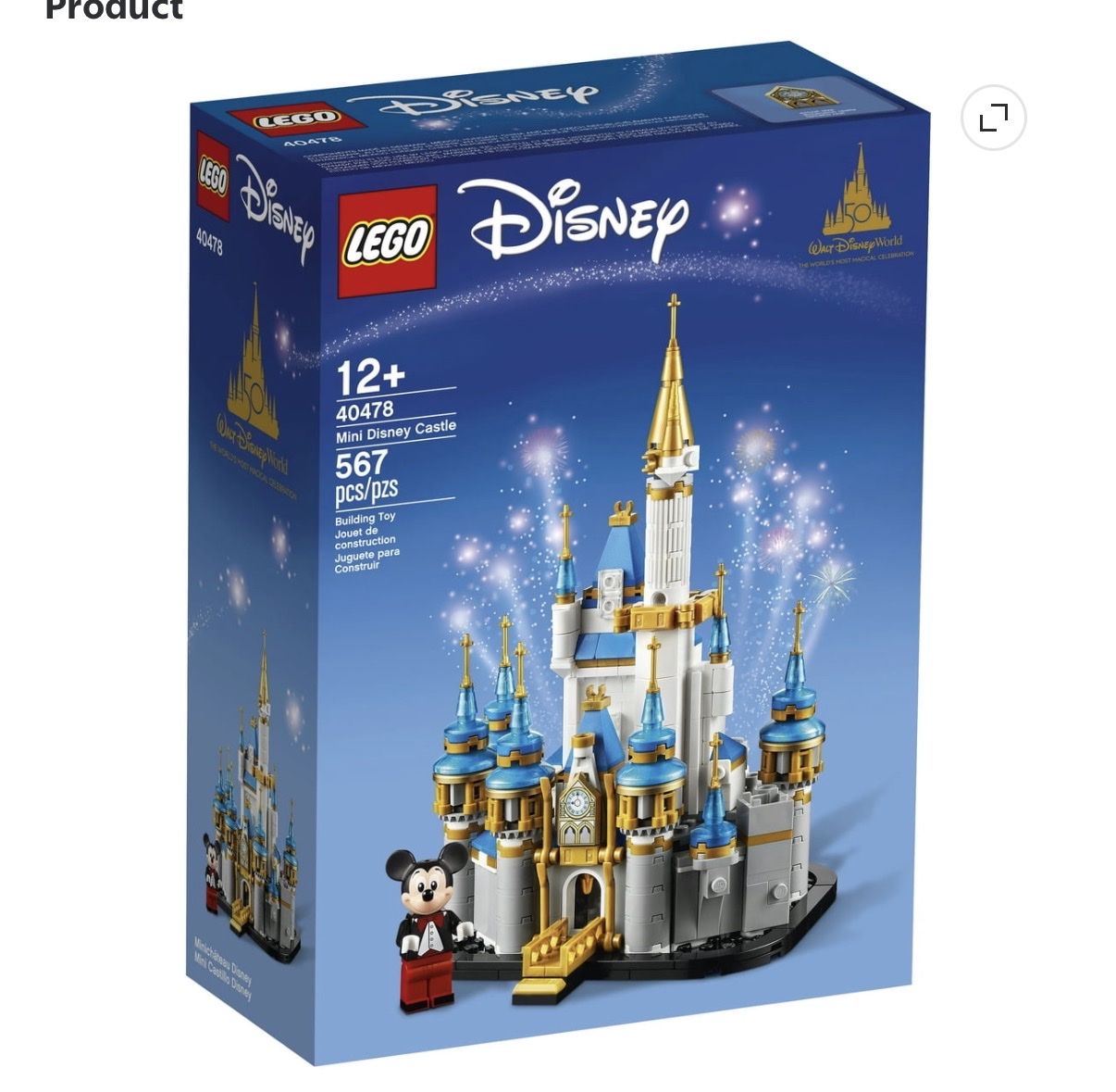 LEGO Disney Mini Disney Castle 40478 Building Set - 567 Pieces