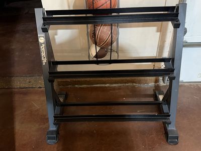 Dumbell rack, 3-tier, 3 ft wide