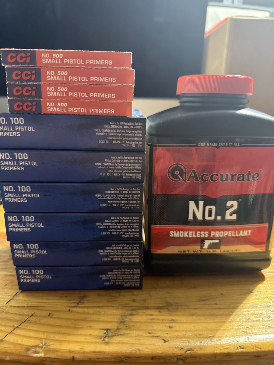 Accurate No. 2 Smokeless Propellant (NEW) with Small Pistol Primers (1000 count)