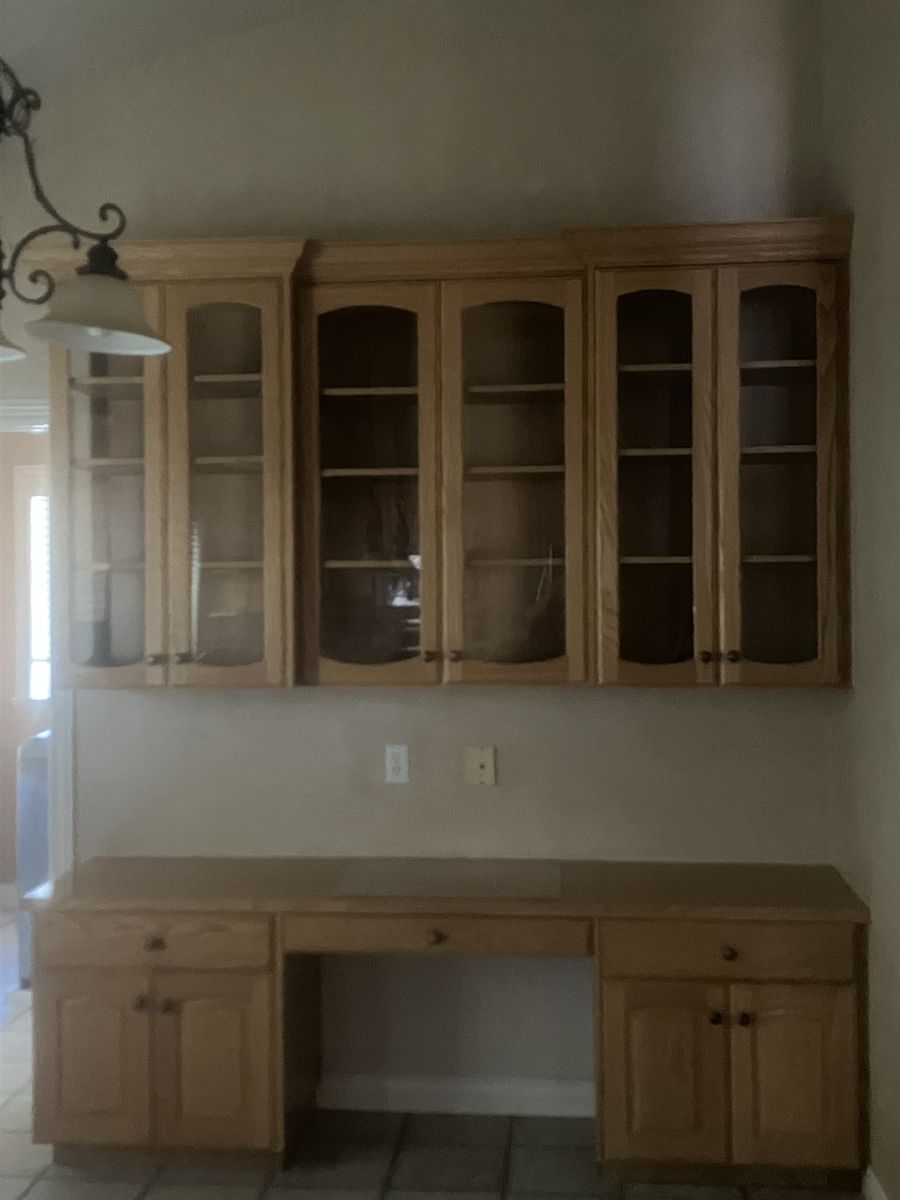 China hutch shelving and desk