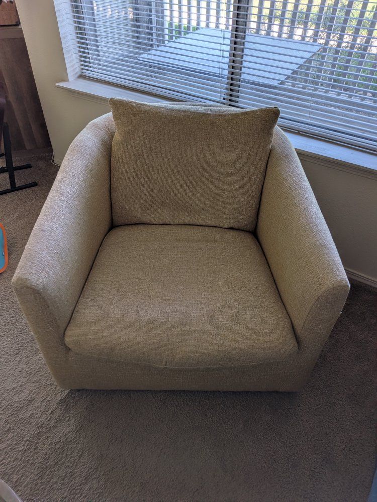 Yellow Rotating Arm Chair