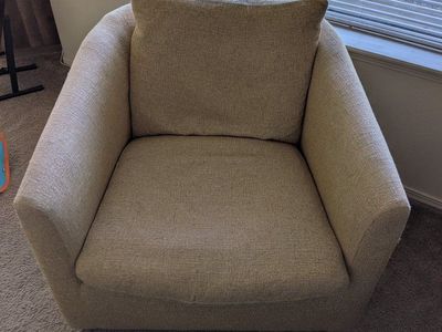Yellow Rotating Arm Chair