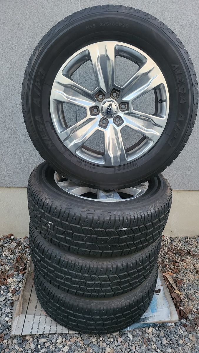 Ford F-150 (2015-2020) 20" Chrome Wheels w/ Mesa A/P3 275/60R20 M+S All-Season Tires