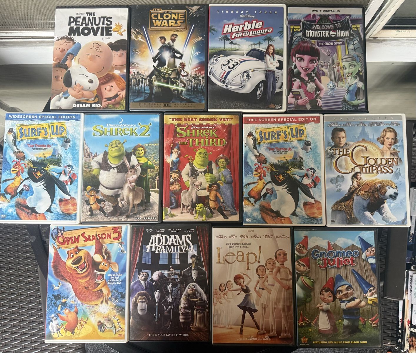 Assorted Family & Children's DVDs Lot - Animated & Live Action Movies: $3 each