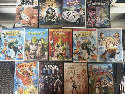 Assorted Family & Children's DVDs Lot - Animated & Live Action Movies: $3 each