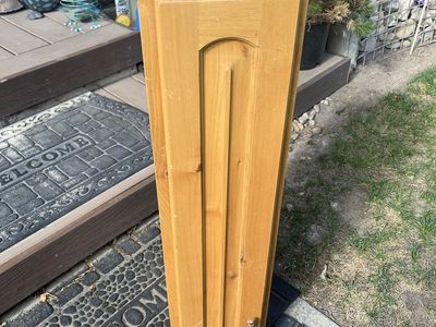 Light Wood Kitchen Wall Cabinet with Single Arch Panel Door - Used
