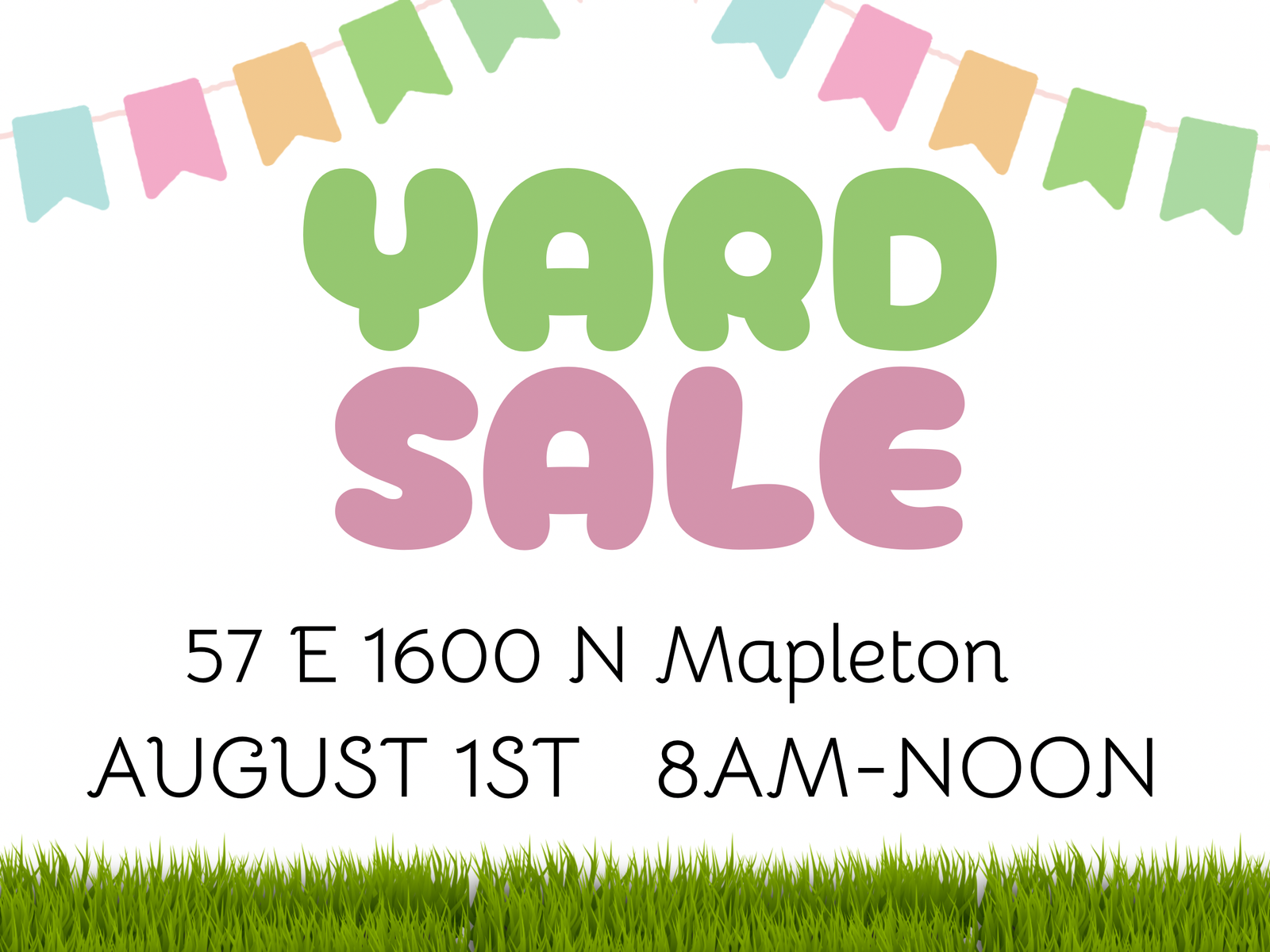 Mapleton Yard Sale - Saturday, August 1st