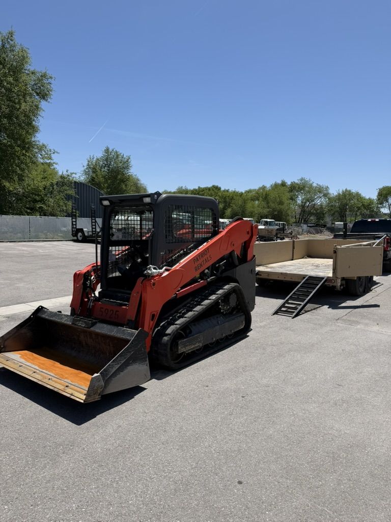 Perfect Dirt Moving Combo. New Kubota SVL65 and 7 by 14 Dump Trailer