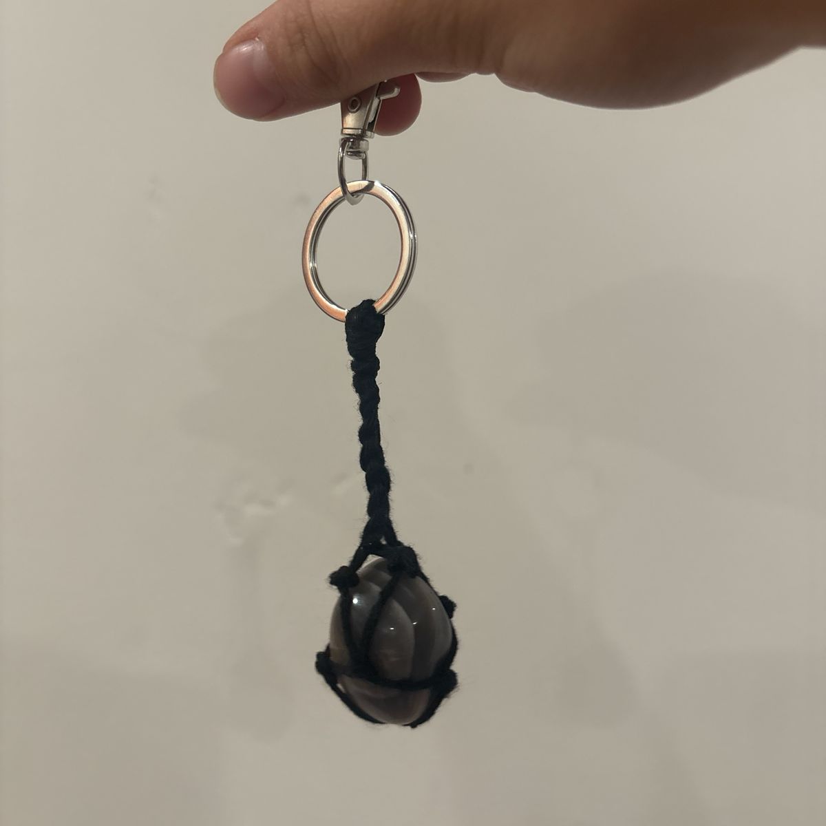 Handmade Gemstone Wrapped keychain
