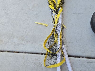Portable Volleyball Net & Poles - Yellow & Black Outdoor Game Set