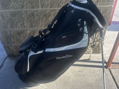 PowerBilt Golf Stand Bag Black & White with Kickstand - Used