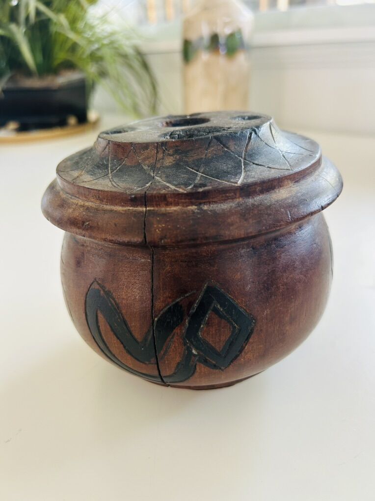 Vintage Mexican Folk Art Trinket Holder