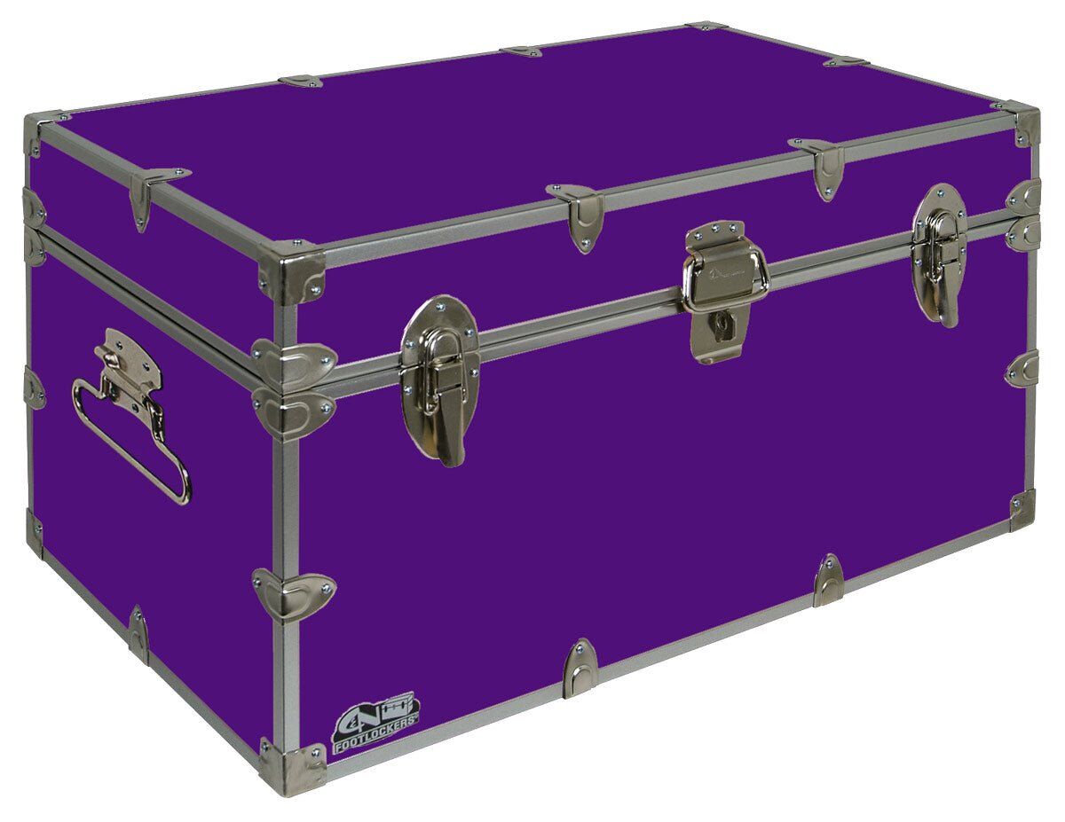 Happy Camper Steel Footlocker Trunk 32x18x13.5"