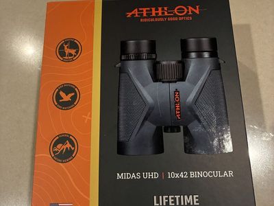 Athlon Midas UHD 10x42 Binoculars - Lifetime Warranty for Hunting, Bird Watching, Nature Viewing