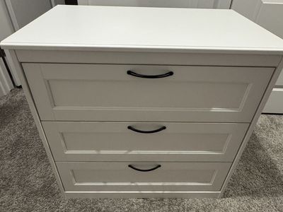 White 3 Drawer Dresser