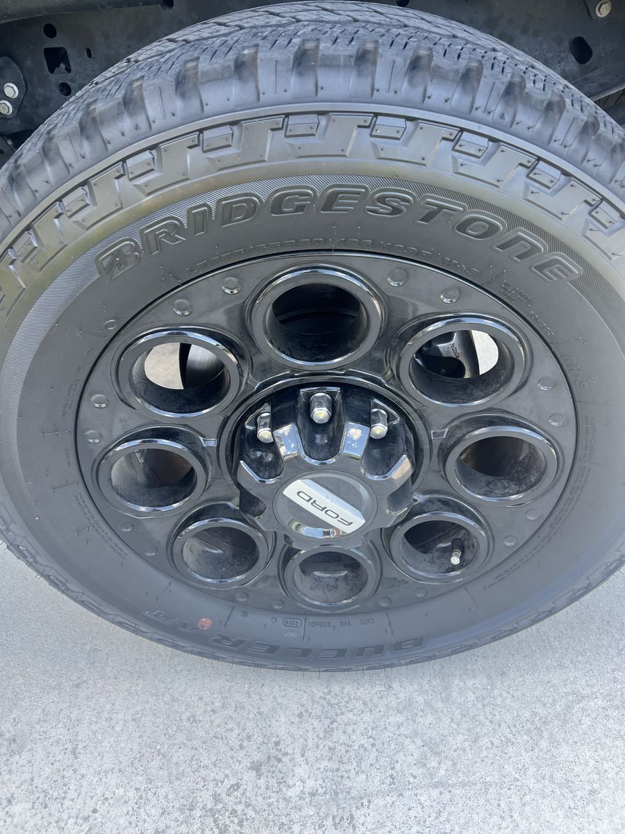 Ford Blacked Out Rims and Bridgestone Dueler AT Tires 275 65 20's