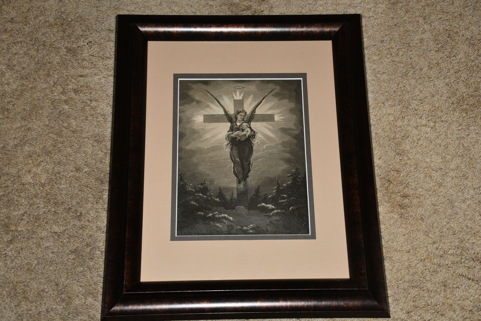 VINTAGE RELIGIOUS PICTURE ~ 15" x 20" FRAMED