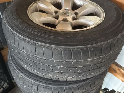 Set of Toyota Factoray Alloy Wheels with Firestone Tires and rims