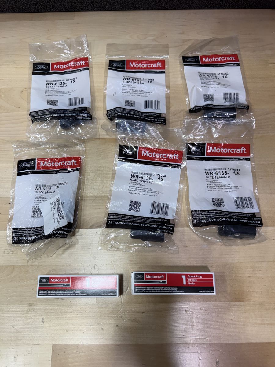 FREE: Ford Motorcraft Spark plugs and boots