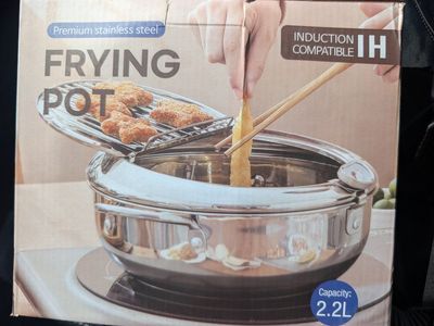premium stainless steel Japanese style frying pot