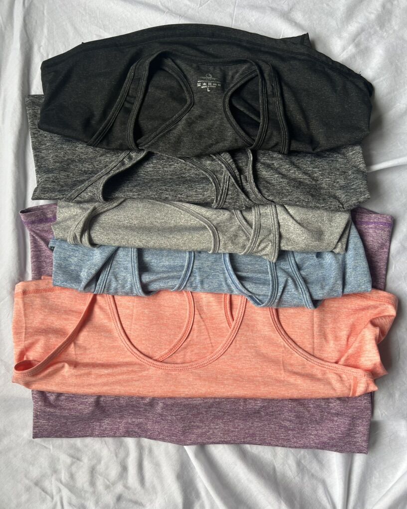 Lot Of 6 Large Icy Zone Exercise Women's Tank Tops