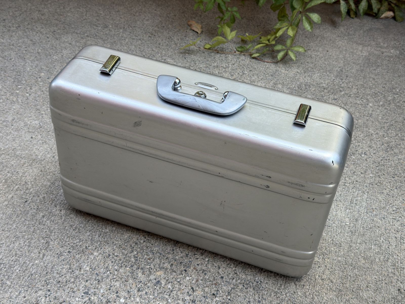 Vintage Halliburton Aluminum Suitcase Silver, UsedGood Condition