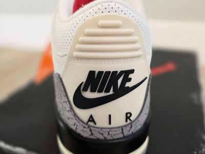 New Air Jordan 3 Retro Summit White/Fire Red-Black Size 10.5 Brand New! DEAD STOCK