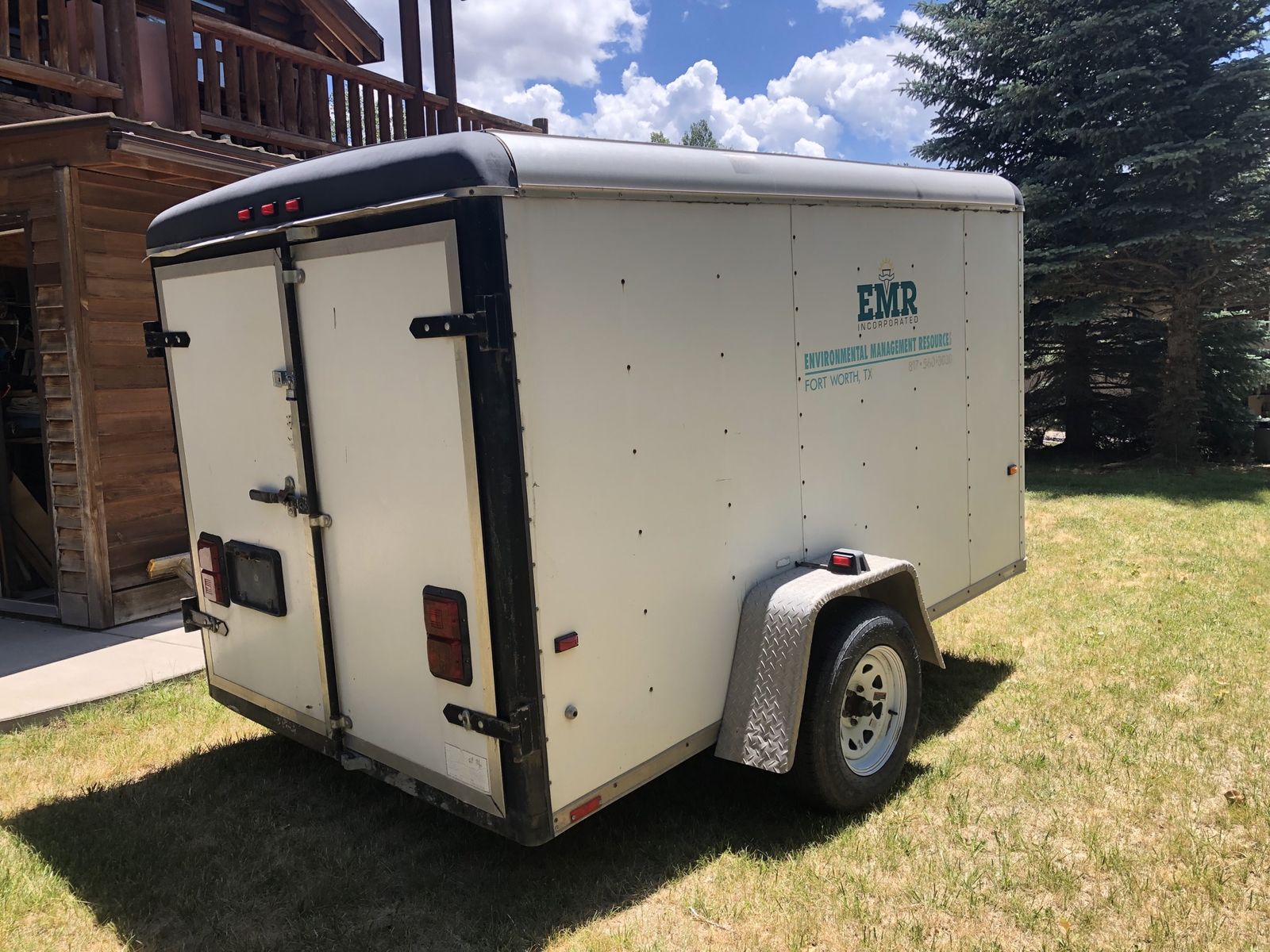 Wells Cargo Enclosed Cargo Trailer - White, 10ft