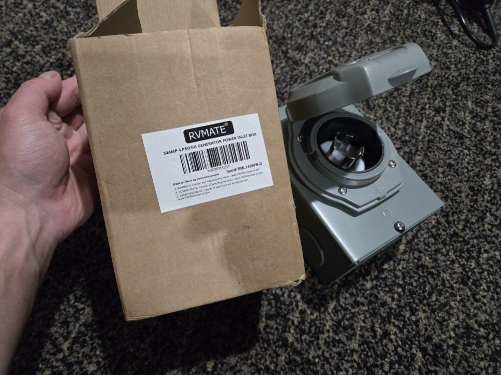 Generator power inlet box