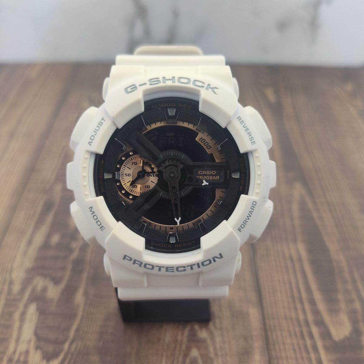 Casio G-Shock GA-110RG White/Rose Gold Digital/Analog Watch